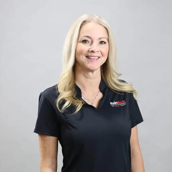 Marsha Watkins, general manager of RainTech Roofing, Sheet Metal & Gutters